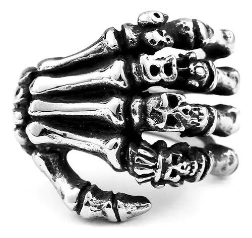 comprar Anillo Mano De Esqueleto Punk En Acero Inoxidable 316l