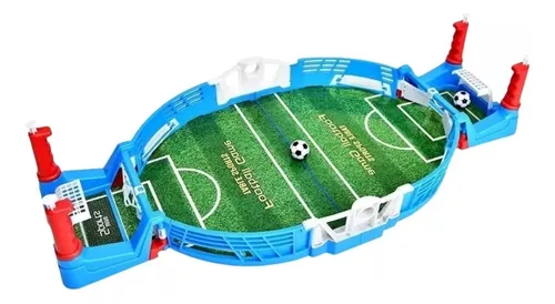 MESA FUTEBOL DE BOTAO EM MDF COMPLETA 62X44CM CAMPO DEDOBOL PETELECO  BRINQUEDO PORTATIL