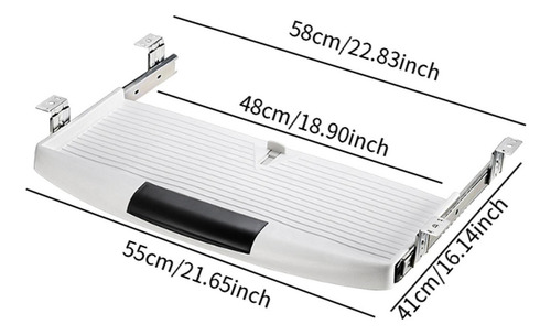 & Bandeja Ergonómica Para Teclado Con Cajón Deslizante Suave