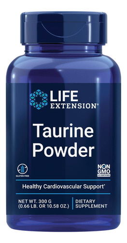 Suplemento de taurina en polvo Life Extension 300 g