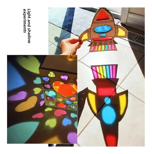 6 Hojas De Color Transparente A3, Papel De Vidrio Colorido