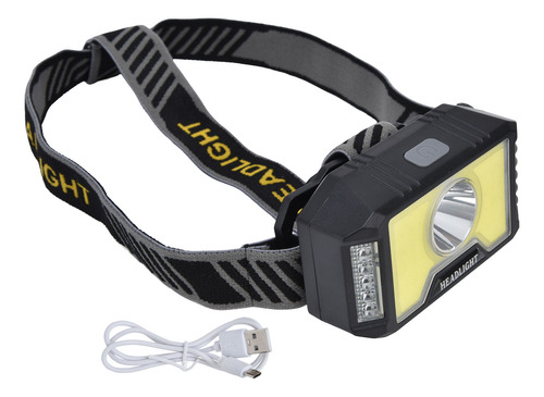 Faro Led Cob, Multimodo, Carga Usb, Cabezal Impermeable