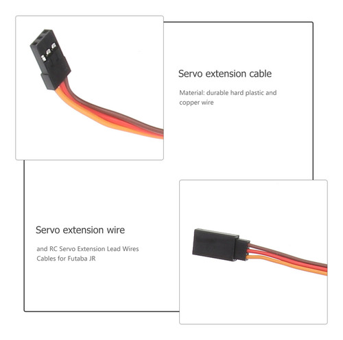 10 Cables De Extensión De 1 M Y 100 Cm Para Futaba Jr