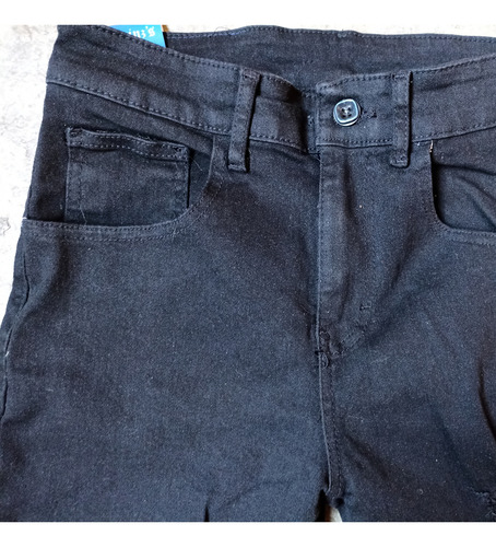 Jeans Negro Strech Entubado Talla Real 32 Marca Rvainz's