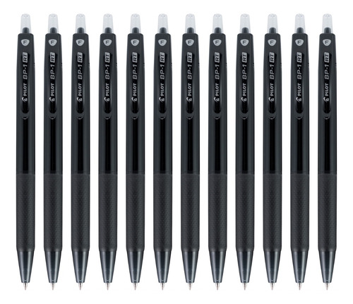 Caja 12 Bolígrafos Pilot Plumas Bp1 Rt Retráctil Punto Fino Color de la tinta Color Color del exterior Negro