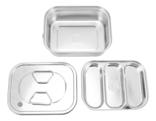 Recipiente Para Almuerzo Con Tapa De Acero Inoxidable 304 A