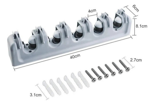 Rack Organizador Escobas Colgador De Escobas Soporte Escobas