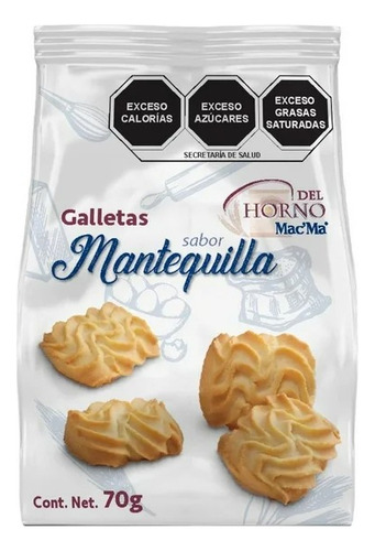 21 Pzas Mac'ma Del Horno Sabor Mantequilla 70 G