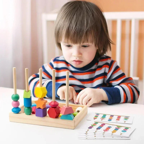 Juego De Rompecabezas Montessori Wooden Toys Que Combinan