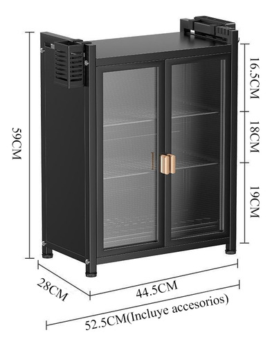 Porta Cubiertos Escurridores De Platos 3 Niveles Anti-polvo Negro
