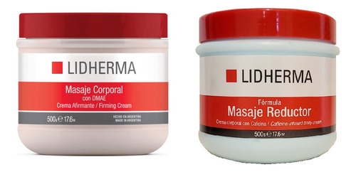 Kit Masaje Con Dmae Flacidez + Crema Reductora Lidherma 