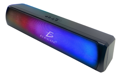 Barra De Sonido Soundbar Gamer Con Luz Led RGB Color Negro Ele-Gate