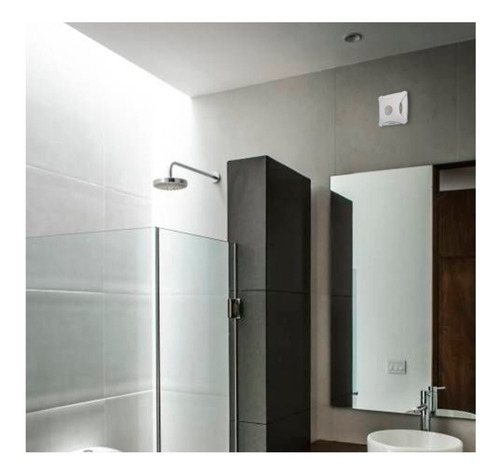 Imagen 4 de 5 de Extractor 4'' Con Luz Led Decorativo Blanco Masterfan Deco 4