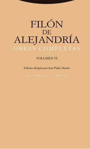 Obras Completas (vol.vi) - Filón De Alejandría