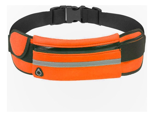 Cangurera Bolsa Deportes Gym Correr Audífonos Llaves iPhone Color Naranja