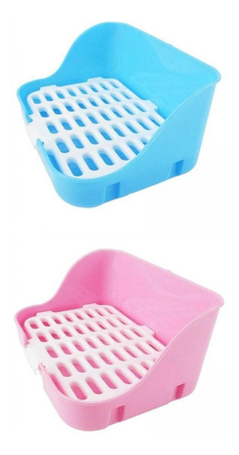 2x Caja De Arena Para Conejos Orinal Inodoro Para Mascotas