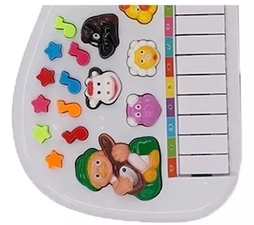 Piano Teclado Musical Infantil Bebe Sons Animais Eletronico em