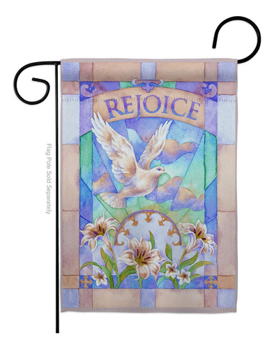 Bandera De Jardín Breeze Decor Rejoice Primavera Pascua Cone