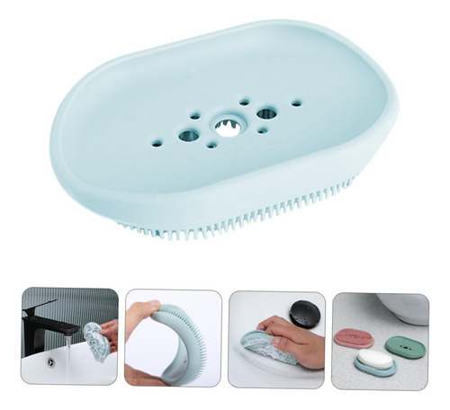 Jabonera Multifunción Con Soporte De Silicona Para Jabón, Al