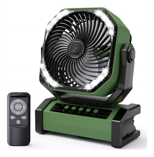 Ventilador De Camping Addacc De 20000 Mah, Recargable, Con L