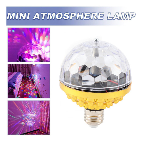 Colorida Bola Giratoria Dj Crystal Rgb Party Disco Led