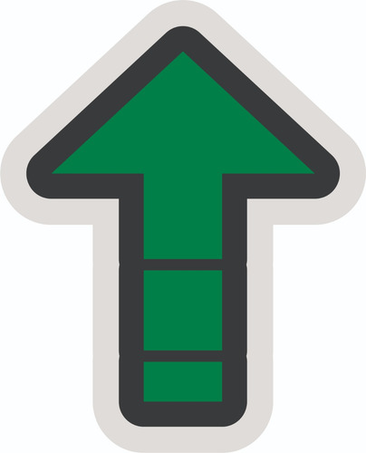6 Pz. Calcomania Sticker Flechas Para Piso En Reflejante