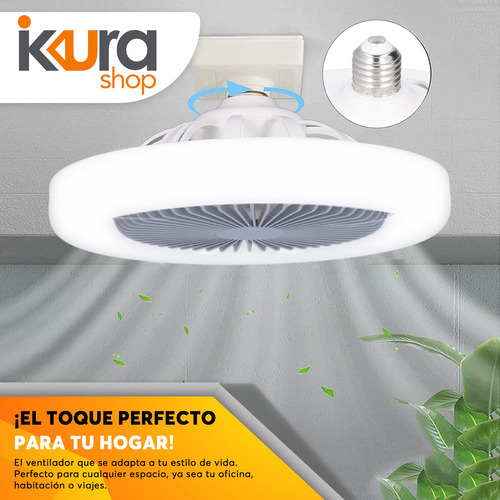 Ventilador De Techo Multiposicion Con Luz Led Adir 12711 Blancas Plástico
