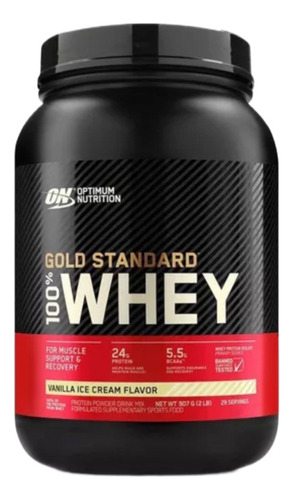 Whey On Optimum Nutrition 900g Sabor Vainilla