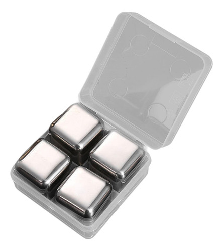 Cubos De Hielo Cuadrados Para Enfriar 4 Piezas De Plata