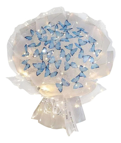 Ramo De Flores, Materiales Para Hacer Azul 52 Mariposa