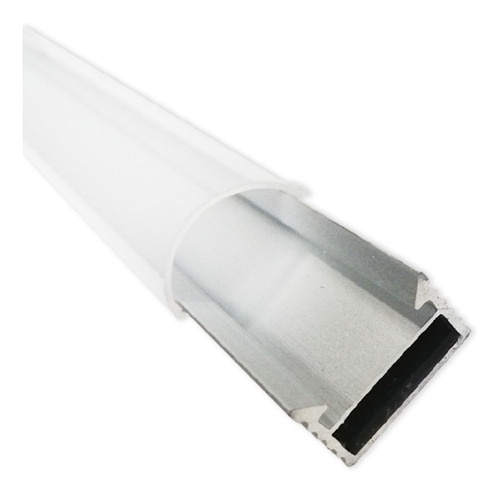 Perfil de Aluminio 15x9mm Sobrepuesto Riel Difusor Curvo Para Cinta Led 2 cortes de 1m Demasled