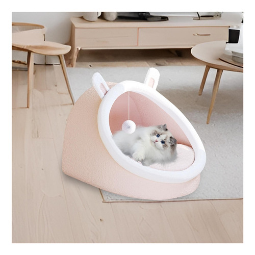 A Cama Para Mascotas Con Pelota De Juego, Casa Para Rosa M