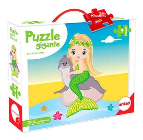 Puzzle Gigante Sirenas 6 Modelos 9 P.  Antex 3041 Canalejas