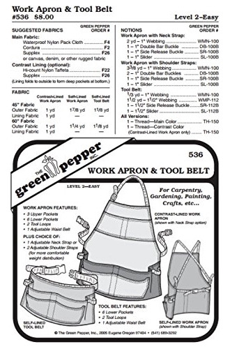 Delantal Trabajo Cinturon Herramienta Patron # 536  Costura