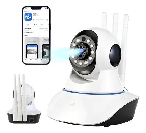 Câmera Wifi Segurança Babá Pet De Estimação Eletrônica 360° ...