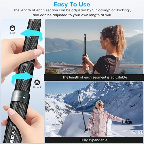 Reygeak Palo Selfie Invisible Para Insta360 X4, Poste Selfie