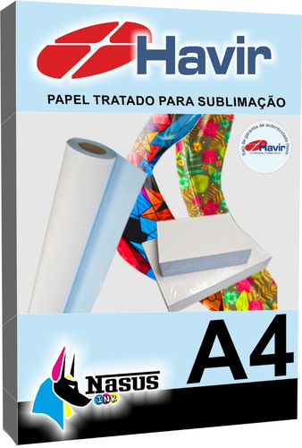 Imagem 1 de 5 de Papel Transfer Sublimatico, A4 Fundo Azul, Pacote 500 Folhas