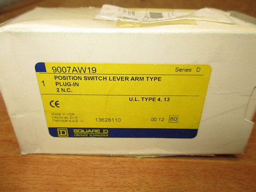 Square D 9007aw19 *new* Limit Switch Position Switch Lev Ccb