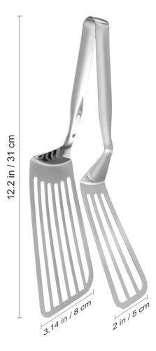 Espátula De Acero Inoxidable Ranurada Para Barbacoa