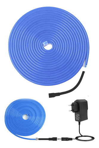 Kit Fita Neon 5m C/fonte 5a Azul