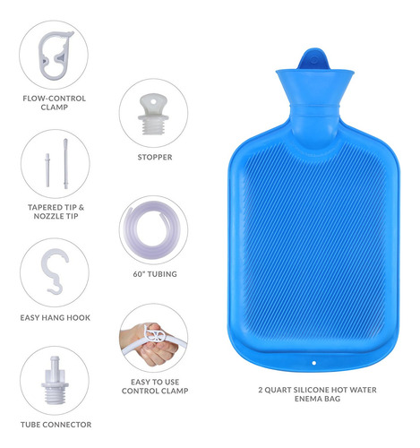 Kit De Enema De Café Con Tubo 5 Pies Para Limpieza Colon Color