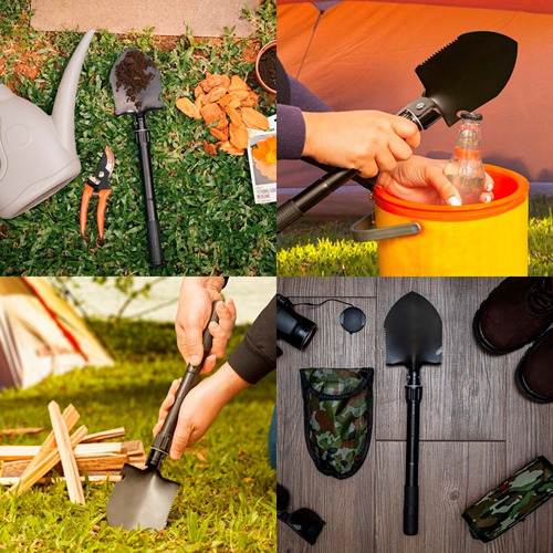 Imagem 7 de 7 de Pá Tática Multifuncional Dobrável 5x1 Camping Gedore Robust