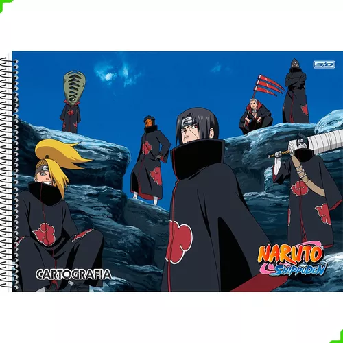 Caderno Desenho Naruto C/4 60 F Cartografia Escolar Completo