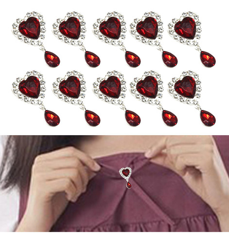 10 Piezas De Adornos De Botones De Diamantes De Imitación