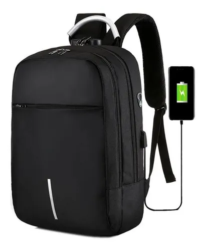 Mochila Antirrobo Impermeable con Clave Usb - Negro - Promart