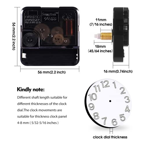 Juego De 4 Manecillas De Reloj De Madera De Nogal Y Mov...