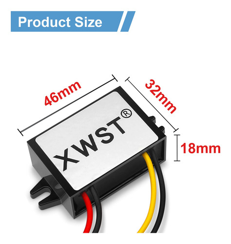 Adaptador De Corriente Xwst Dc A Dc 12v 24v A 5v 3a 15w