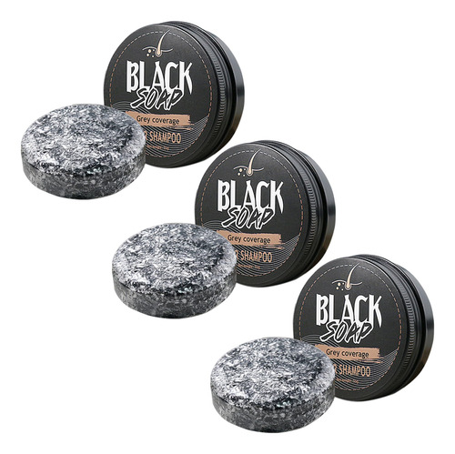 3 Piezas De Barra Inversa Para Cabello Gris, 55 G De Jabón