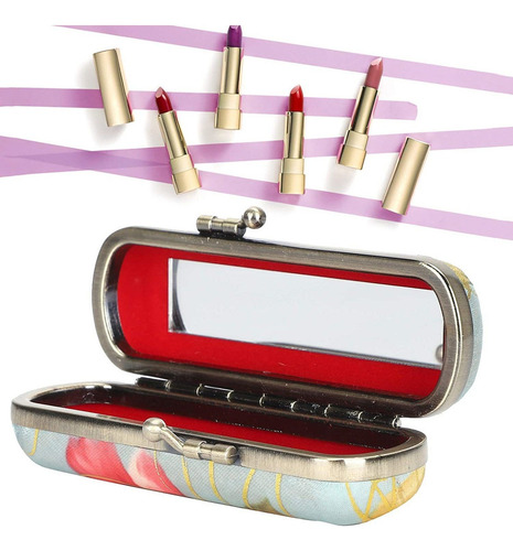 Estuche De Lápiz Labial Con Espejo Mini Lápiz Labial Caja De