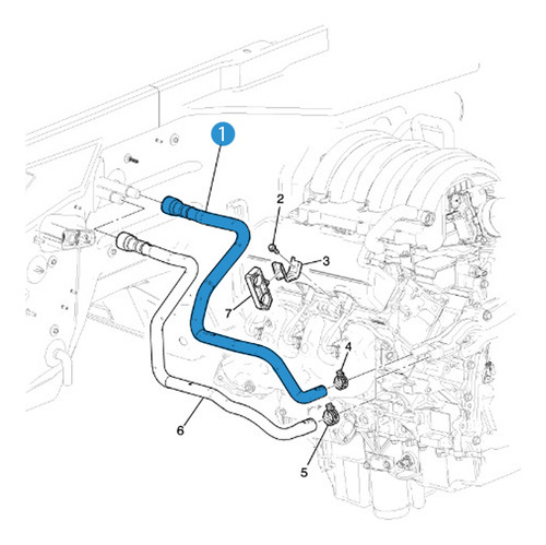 Manguera Calefaccion Entrada Silverado 1500 5.3l V8 2015